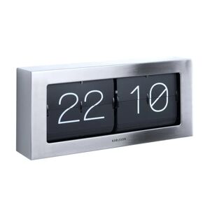 Karlsson Flip Box Desktop Clock gray/black 17.5 H x 37.0 W x 9.0 D cm