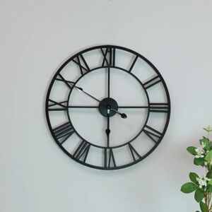 Borough Wharf Baskin Wall Clock black 80.0 H x 80.0 W cm