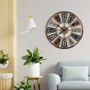 Borough Wharf Gwennan 60cm Wall Clock brown 60.0 H x 60.0 W x 5.0 D cm