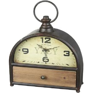 Borough Wharf Drawer Clock brown 27.0 H x 36.0 W x 10.0 D cm