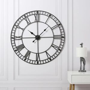 Borough Wharf Abdulkader Wall Clock black 100.0 H x 100.0 W x 5.0 D cm