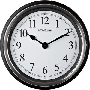 Hometime Black Wall Clock With Arabic Dial 35Cm black 36.0 H x 36.0 W x 8.0 D cm