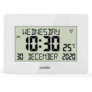 Youshiko Silent Wall Clock white 16.0 H x 23.0 W x 23.0 D cm