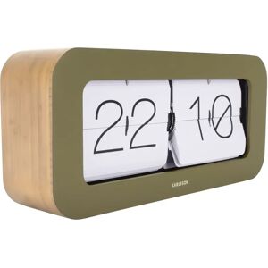 Karlsson Bamboo Wall Clock green 16.0 H x 37.0 W x 9.0 D cm