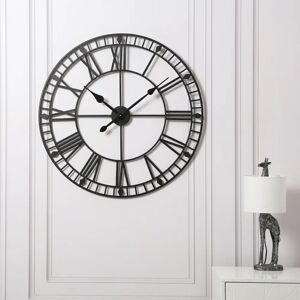 Borough Wharf Abdulkader Wall Clock black 80.0 H x 80.0 W x 4.0 D cm