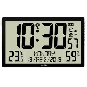 Youshiko Radio Control Wall Clock ( Uk & Ireland Version ) black 22.5 H x 37.5 W x 2.5 D cm