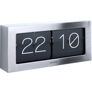 Karlsson Flip Box Desktop Clock gray/black 17.5 H x 37.0 W x 9.0 D cm