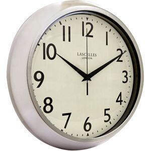 Roger Lascelles Clocks Chrome Wall Clock With Sweep Seconds Hand - 30cm Chrome 30cm W X 30cm H