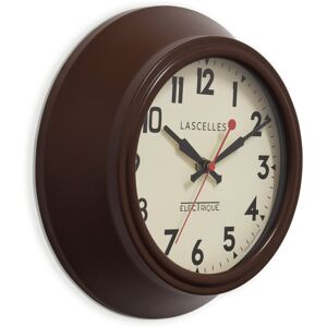 Roger Lascelles Clocks Brown Metal Wall Clock - 25.5cm Brown 25.5cm W X 25.5cm H X 10cm D Roger Lascelles Clocks Brown Metal Wall Clock - 25.5cm Brown 25.5cm W X 25.5cm H X 10cm D