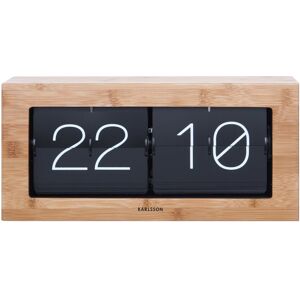 Karlsson Flip Box Desktop Clock Bamboo 11cm H x 21cm W x 8.5cm D Karlsson Flip Box Desktop Clock Bamboo 11cm H x 21cm W x 8.5cm D