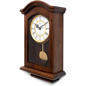 Acctim Thorncroft Pendulum Wall Clock Radio Controlled Hourly Westminster Chime Carved Dark Wood Dark Wood 28.1cm W X 47.7cm H X 11.2cm D Acctim Thorncroft Pendulum Wall Clock Radio Controlled Hourly Westminster Chime Carved Dark Wood Dark Wood 28.1cm W X 47.7cm H X 11.2cm D