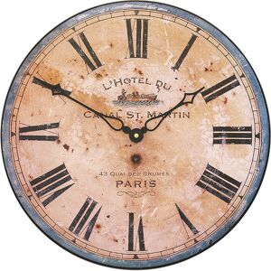 Fleur De Lis Living Mona Paris Hotel Wall Clock - 36cm Blue;Brown 36cm W X 36cm H Fleur De Lis Living Mona Paris Hotel Wall Clock - 36cm Blue;Brown 36cm W X 36cm H