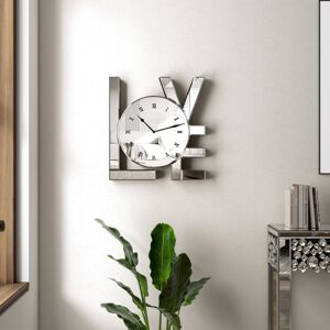 Ivy Bronx Wall decoration silent mirror wall clock Silver 28cm W X 30cm H X 3.5cm D Ivy Bronx Wall decoration silent mirror wall clock Silver 28cm W X 30cm H X 3.5cm D