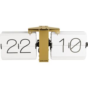 Karlsson 36Cm Silent Wall Clock White/Brass 14cm H x 36cm W x 8.5cm D Karlsson 36Cm Silent Wall Clock White/Brass 14cm H x 36cm W x 8.5cm D
