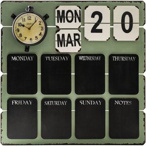 August Grove Oversized Ranbir Wall Clock Black;White;Green 70cm W X 70cm H X 7cm D August Grove Oversized Ranbir Wall Clock Black;White;Green 70cm W X 70cm H X 7cm D