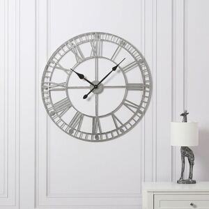 World Menagerie Elienor Wall Clock Silver 80cm H x 80cm W x 4cm D World Menagerie Elienor Wall Clock Silver 80cm H x 80cm W x 4cm D