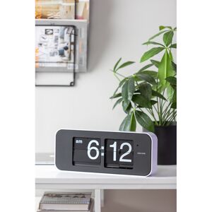 Karlsson Wall clock Wide Flip casing, black dial White 40.5cm W X 16.5cm H X 9cm D Karlsson Wall clock Wide Flip casing, black dial White 40.5cm W X 16.5cm H X 9cm D
