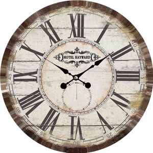 Borough Wharf Fortuna 34cm Wall Clock Black;Brown;Cream 34cm W X 34cm H X 5cm D Borough Wharf Fortuna 34cm Wall Clock Black;Brown;Cream 34cm W X 34cm H X 5cm D