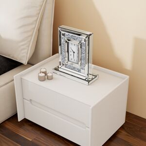 Canora Grey Benten Glass Mirrored Tabletop Clock 33.5cm H X 30cm W X 12.5cm D Canora Grey Benten Glass Mirrored Tabletop Clock 33.5cm H X 30cm W X 12.5cm D