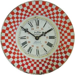 Roger Lascelles Clocks 36cm French Marseille Wall Clock red/white 36.0 H x 36.0 W cm