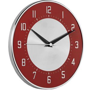 Roger Lascelles Clocks Deco Domed 20.5cm Wall Clock red 20.5 H x 20.5 W x 2.5 D cm