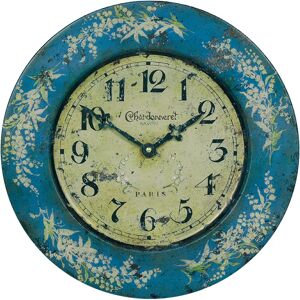 Roger Lascelles Clocks 36cm Lily of the Valley Wall Clock blue 36.0 H x 36.0 W cm