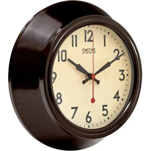 Roger Lascelles Clocks Silent Wall Clock brown 25.5 H x 25.5 W cm