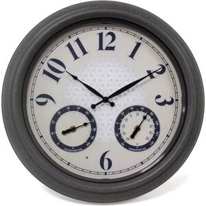 Rosalind Wheeler Dixit 41cm Wall Clock gray/black 46.0 H x 46.0 W x 8.0 D cm