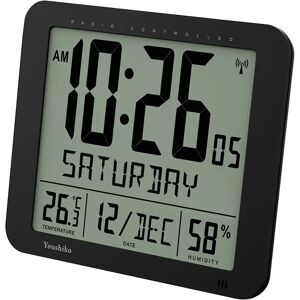 Ebern Designs Eleuteria Silent Wall Clock black 20.6 H x 24.8 W x 2.8 D cm