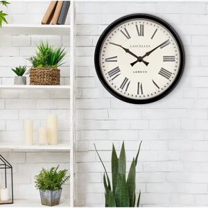 Roger Lascelles Clocks 58cm Large Wall Clock black 58.0 H x 58.0 W x 10.0 D cm