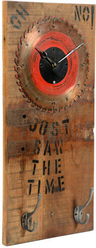 Borough Wharf Draper Wall Clock Borough Wharf  - Size: 45cm H X 110cm W X 60cm D Borough Wharf Draper Wall Clock Borough Wharf  - Size: 45cm H X 110cm W X 60cm D