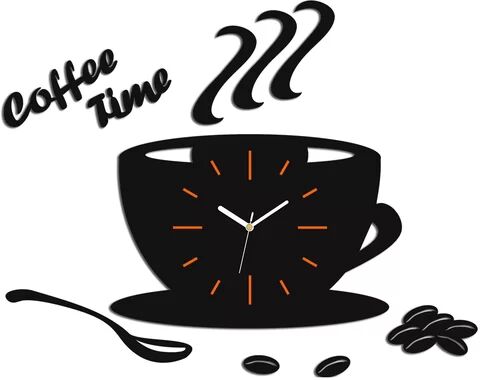 Happy Larry Satin Cup Analogue Wall Clock Happy Larry Colour: Orange  - Size: 50cm H X 50cm W