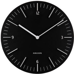 Karlsson Detailed 30cm Silent Wall Clock Karlsson Colour: Black Karlsson Detailed 30cm Silent Wall Clock Karlsson Colour: Black