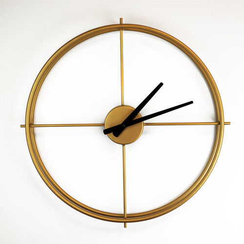 Metro Ashcraft 50cm Wall Clock Metro Lane Colour: Gold 26cm H X 90cm W X 90cm D Metro Ashcraft 50cm Wall Clock Metro Lane Colour: Gold 26cm H X 90cm W X 90cm D
