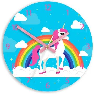 Zoomie Kids Unicorn and Rainbow 30cm Wall Clock Zoomie Kids Zoomie Kids Unicorn and Rainbow 30cm Wall Clock Zoomie Kids