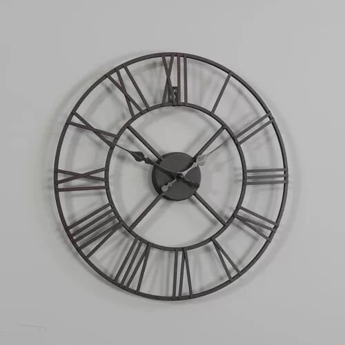 Rio Billerica Rustic Skeleton 40cm Wall Clock Williston Forge  - Size: 42cm H X 80cm W X 50cm D