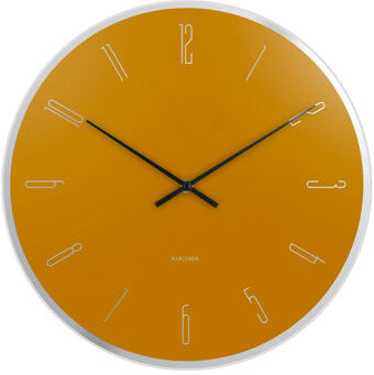 Karlsson Mirror 40cm Silent Wall Clock Karlsson Colour: Ochre Yellow Karlsson Mirror 40cm Silent Wall Clock Karlsson Colour: Ochre Yellow