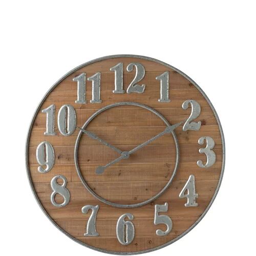 August Grove Oversized Evenson 92cm Wall Clock August Grove Colour: Brown  - Size: 18cm H X 28cm W X 38cm D