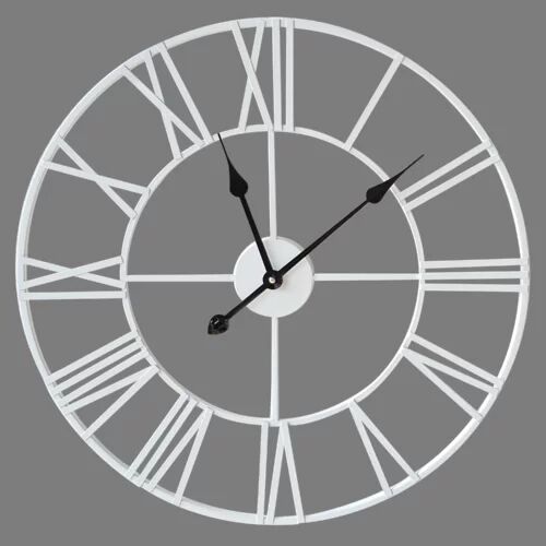Borough Wharf 60Cm Metal Skeleton Clock- Black And Gold Borough Wharf Colour: White  - Size: W90 x L120cm