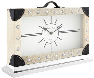 Union Rustic Center Tabletop Clock Union Rustic  - Size: 46cm H X 39cm W X 39cm D Union Rustic Center Tabletop Clock Union Rustic  - Size: 46cm H X 39cm W X 39cm D