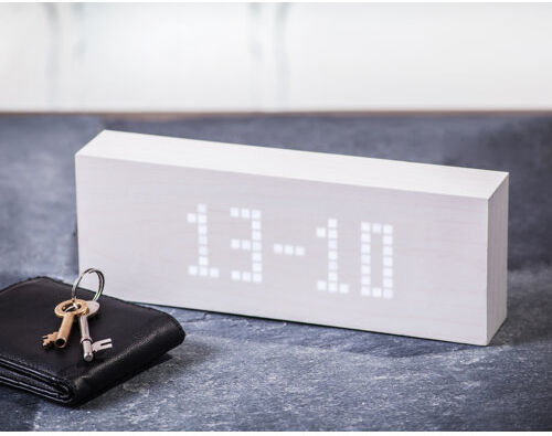 Symple Stuff Modern Digital Beech Solid Wood Electric Alarm Tabletop Clock Symple Stuff  - Size: Mini (Under 40cm High) Symple Stuff Modern Digital Beech Solid Wood Electric Alarm Tabletop Clock Symple Stuff  - Size: Mini (Under 40cm High)