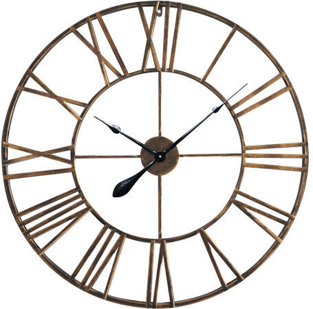 Rio Oversized Frison Silent Wall Clock Williston Forge Colour: Copper, Size: 80cm H x 80cm W x 3cm D  - Size: Rio Oversized Frison Silent Wall Clock Williston Forge Colour: Copper, Size: 80cm H x 80cm W x 3cm D  - Size: