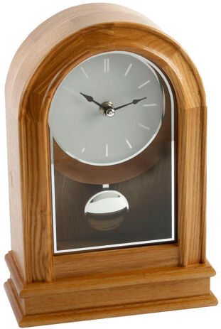 ClassicLiving Analog Oak Solid Wood Quartz Tabletop Clock in Brown ClassicLiving  - Size: ClassicLiving Analog Oak Solid Wood Quartz Tabletop Clock in Brown ClassicLiving  - Size: