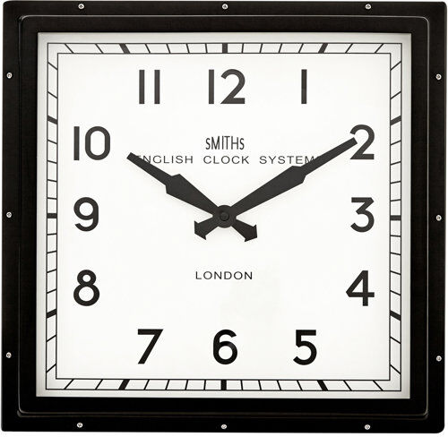 Roger Lascelles Clocks Smiths 41cm English Wall Clock Roger Lascelles Clocks Finish: Black  - Size: Oversized Roger Lascelles Clocks Smiths 41cm English Wall Clock Roger Lascelles Clocks Finish: Black  - Size: Oversized