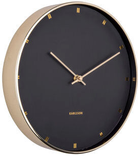 Karlsson Petite 27cm Silent Wall Clock Karlsson Colour: Black Karlsson Petite 27cm Silent Wall Clock Karlsson Colour: Black