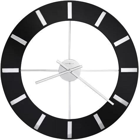 Howard Miller Oversized Onyx 76cm Silent Wall Clock Howard Miller Colour: Black  - Size: 81cm H X 81cm W X 6cm D