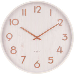 Karlsson Pure 40cm Silent Wall Clock Karlsson Colour: White, Size: Large  - Size: 13cm H X 50cm W X 35cm D Karlsson Pure 40cm Silent Wall Clock Karlsson Colour: White, Size: Large  - Size: 13cm H X 50cm W X 35cm D