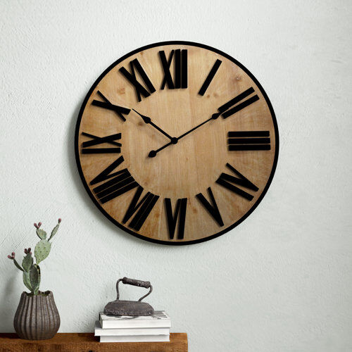 Borough Wharf Oversized Moe 70cm Wall Clock Borough Wharf  - Size: 60cm H X 60cm W X 3cm D Borough Wharf Oversized Moe 70cm Wall Clock Borough Wharf  - Size: 60cm H X 60cm W X 3cm D