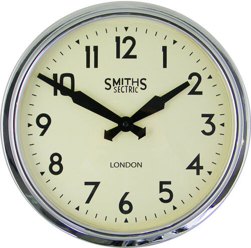 Roger Lascelles Clocks Smiths 38cm Wall Clock Roger Lascelles Clocks Finish: Silver  - Size: 14cm H X 36cm W X 22cm D Roger Lascelles Clocks Smiths 38cm Wall Clock Roger Lascelles Clocks Finish: Silver  - Size: 14cm H X 36cm W X 22cm D