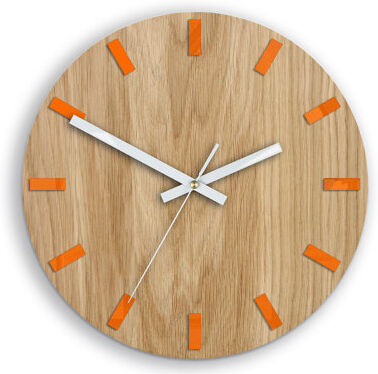 Norden Home Hummel Silent Wall Clock Norden Home Colour: Orange/White  - Size: 33cm H X 33cm W X 3cm D Norden Home Hummel Silent Wall Clock Norden Home Colour: Orange/White  - Size: 33cm H X 33cm W X 3cm D